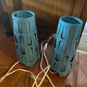 Vintage IKEA Kajuta blue lamps